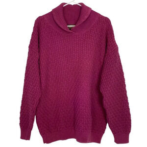 Vintage 90s Eddie Bauer Pullover Grandpa Sweater Womens Size Large Oversized EUC